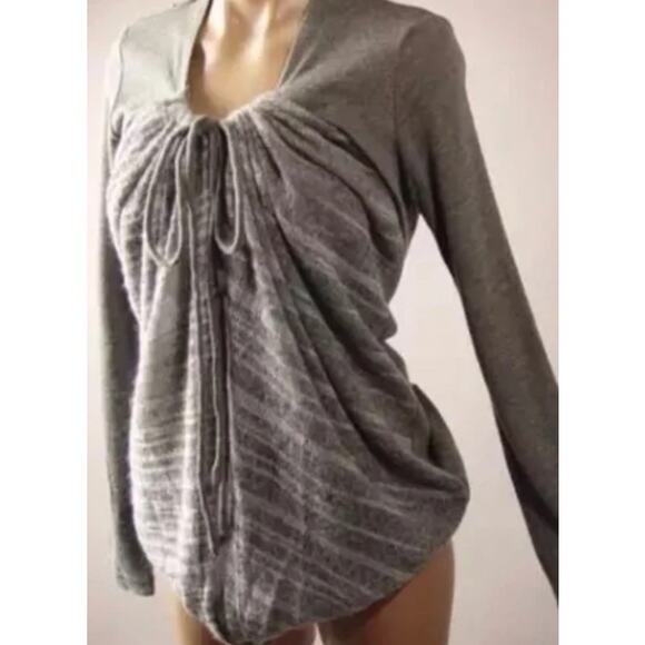 Ryu Anthropologie Gray Layered Look Cardigan Sweater sz L - Picture 1 of 5